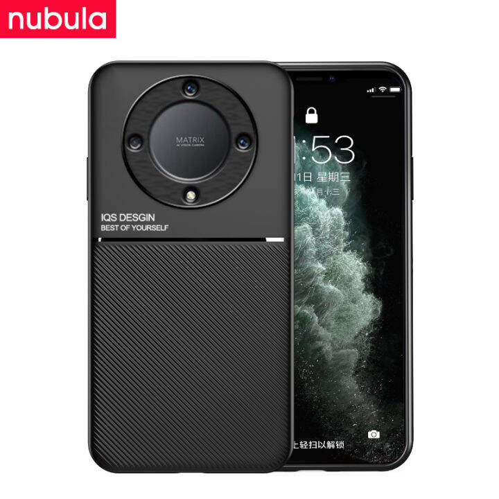 nubula-เคสสำหรับ-honor-x9a-6-67-นิ้ว-เคสฟรีกระจกเทมเปอร์หนังนุ่มสัมผัสได้-x9a-hp-honor-ฝาหลังโทรศัพท์มือถือแบบดูดติดรถยนต์กันกระแทกชุดทำความสะอาดหน้าจอปกหลังสำหรับ-honor-x9a