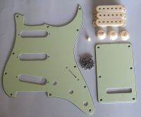 KR- ST  SSS Pickguard Set Mint Green w/ Aged White Pickup Covers,Knobs,Switch Tip