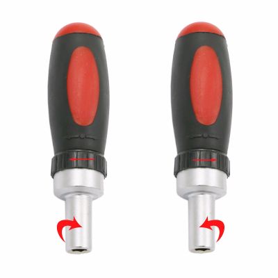 【CW】 New ratchet multi function screw screwdriver gear adjusting tape black red handle