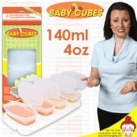 Baby Cubes กล่องเก็บอาหารเสริมแช่แข็งสำหรับเด็ก 10 เดือนขึ้น ขนาด 4 oz พร้อมถาด 1 แพค 4 ถ้วย (ของแท้)