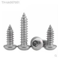 ◕◊  5/10/20Pcs [M3 M4 M5 M6] 304 Stainless Steel Hexagon Socket Button Head Self tapping Screws Round Head