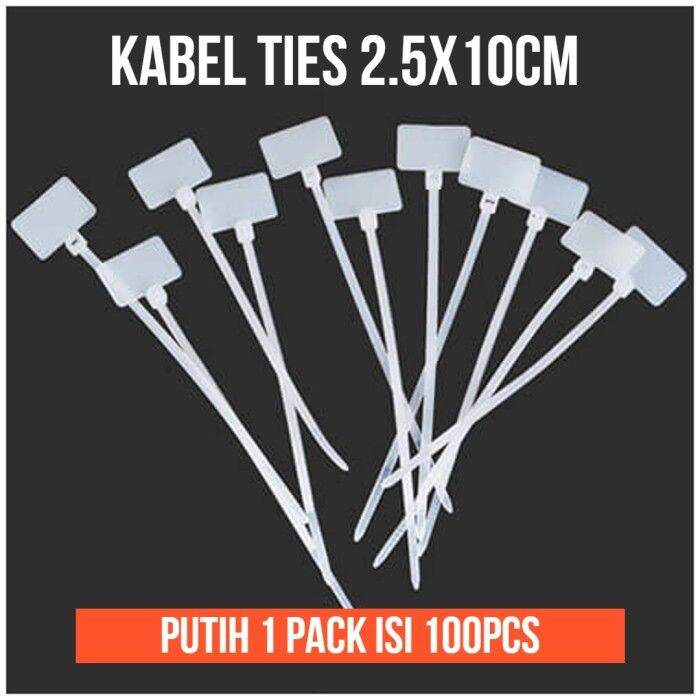 Kabel Ties Label Marker Putih White Nama Tis Tie Cable Maker Name Tag Lazada Indonesia