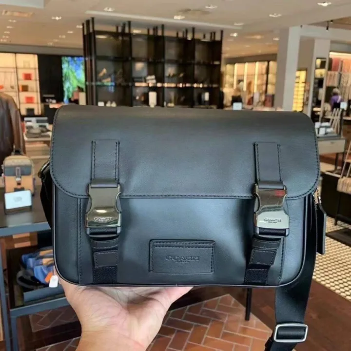กระเป๋า กระเป๋าสะพาย OUTLET TRACK CROSSBODY (COACH C2715)QB/BLACK แทรคค