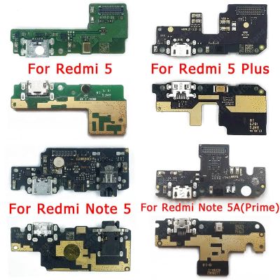 บอร์ดชาร์จเดิมสําหรับ Xiaomi Redmi 5 Plus Note 5A Prime Charging Port ขั้วต่อ USB PCB Ribbon Flex อะไหล่ทดแทน