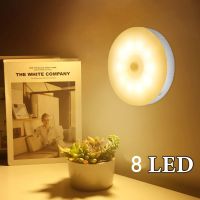 PIR Motion Sensor LED Night Light USB Rechargeable Night Lamp For Kitchen Cabinet Wardrobe Lamp Staircase Wireless Closet Light Night Lights