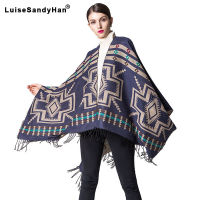 Women Wrap Swing Sweater Knitting Design Novelty Tassel Thick Women Designer Knitted Sweaters Fashion Lady Clothing