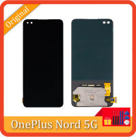 AC2001 AC2003ใหม่100% จอ Lcd ประกอบแผงดิจิไทเซอร์หน้าจอสัมผัสสำหรับ OnePlus Nord 5G ที่มีกรอบ