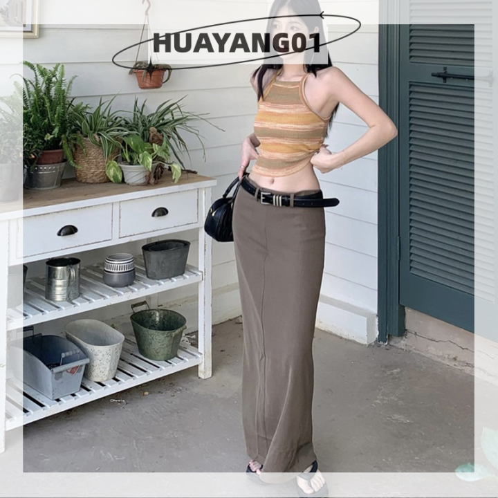 huayang01-2023-new-hot-fashion-lazlook-เสื้อชั้นในสตรีถักลายทางวินเทจฤดูร้อนเสื้อกล้ามเซ็กซี่แขนกุดบาง