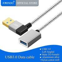 USB 3.0 Extension Cable JORINDO Left Angle USB 3.0 Male to Male Extender Cord 90 Degree USB 3.0 Adapter Space Gray Aluminum