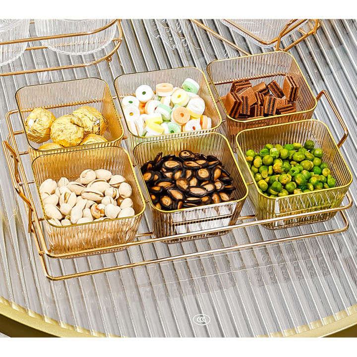 nut-plate-amber-square-dish-alloy-tray-dim-sum-dish-snack-tray-refreshment-tray-fruit-plate