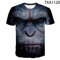 [High quality inventory] Camiseta Unissex Estampa O Planeta Dos Macacos 3d Moda Verão