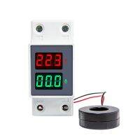 DIN Rail AC 80-300V 0-99.9A Voltmeter Ammeter Led Display Panel   Meter With Transformer