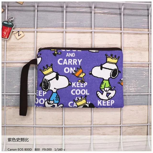 cartoon-snoopy-wallet-cute-with-zipper-large-screen-mobile-phone-coin-purse-key-cosmetic-bag-pencil-case-card-holder