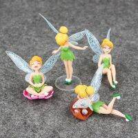 【SALE】 tiorinsecur1988 4ชิ้น/ล็อตหุ่นเจ้าหญิงของเล่น Tinkerbell เทพนิยายชุดเอลฟ์สำหรับเด็กของขวัญวันเกิด