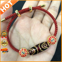 LM-18K ทองสร้อยข้อมือธิเบตแท้สำหรับผู้ชายและผู้หญิงสามารถเปิดการเปิดสร้อยข้อมือ Lucky สามารถปรับได้พัฒนาโชคลาภและความมั่งคั่ง