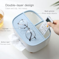 Tissue Storage Box Living Room Stationery Organizer Box for Home Office Napkin Holder Multifunctional Sundries Storage Ontainer