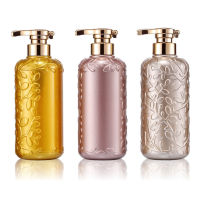 500ml Soap Dispenser Bottles 3D Leaf Emboss Design Hand Dish Bottle For KitchenBathroom Empty Shower Lotion Shampoo Bottles