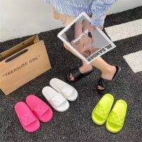 Warrior Home Slippers For Women Concise Soft and Flat Flower Indoor Couple Shoes For Slides Non-slip Bathroom Flip flops 2023