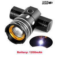 Scooter LED Lamps Headlight USB Rechargeable Zoomable Bike Lights for Xiaomi 1S M365 PRO2 Ninebot ES2 F25 Skateboard Accessories