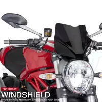 Parabrisas Delantero Para Motocicleta, Deflector De Viento Para Ducati 821, 1200, 1200S, 1200R, 2014-2020,797มอนสเตอร์,2017, 2018, 2019, 2020ครอบคลุม/