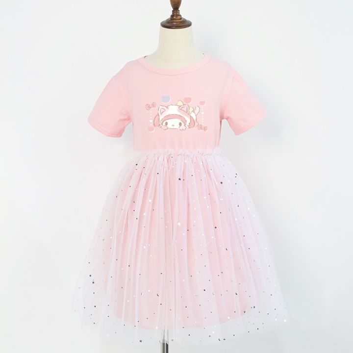 princess-dress-2021-new-girls-fashion-dress-cartoon-cinnamoroll-star-moon-sequins-cotton-yarn-skirt-for-kids-3-8y