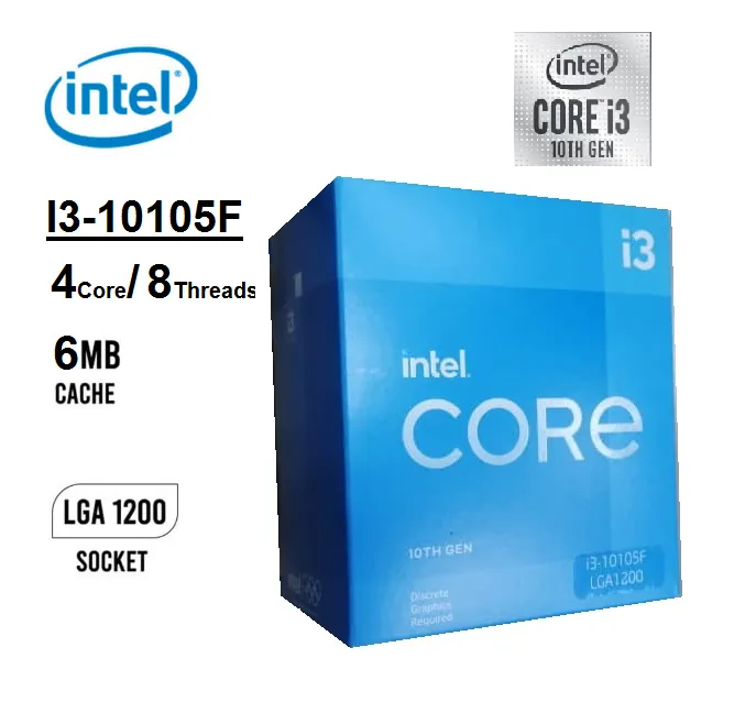 INTEL CORE I3-10105F (6M CACHE, UP TO 4.40 GHz) DESKTOP PROCESSOR