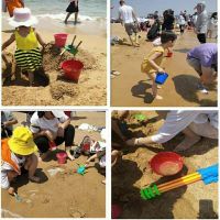 【Ready】? Childrens beach toy shovel three-piece set beach small shovel gardening potting tools garden planting shovel