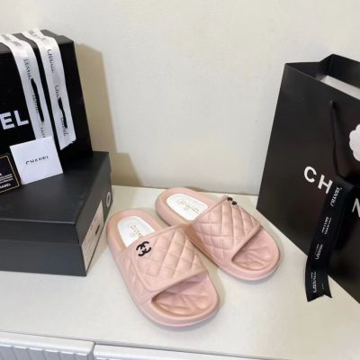 【high quality】original CCˉ Summer new air bubble flat bottom fashion outer wear beach womens shoes slippers lazy shoes high version summer new style womens shoes slippers for women slides outside wear sandals for women
