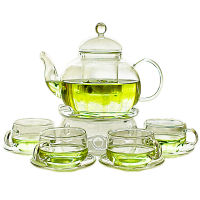 600 ml Clear Heat Resistant Glass Teapot with Infuser for Tea Leaf Loose Tea