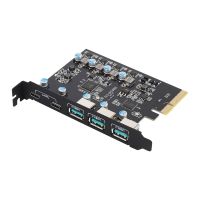 PCIe to USB 3.2 Gen 2 Card with 20Gbps Bandwidth 5-Port (3X USB-A -2X USB-C) Converter PCIE Splitter for Windows 10/8