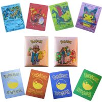 Pokemon Pikachu Colorful Color English Spanish Gold Foil Card Game Card Anniversary Children Collection Toy Card Christmas Gift