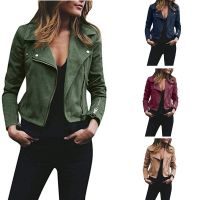 Woman jacket mujer chaqueta jackets for women denim color jacket fall 2021 women clothing Suede jacket dropshipping streetwear