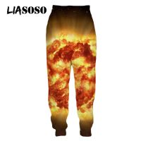 LIASOSO 3D Printed Cosmic Hot Galaxy Jogging Pants for Men and Women Breathable Fashion Large Size Sports Pants