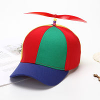 2021 New Funny Helicopter Propeller Baseball Caps Colorful Patchwork Cap Sun Children Boys Girls Snapback Hat