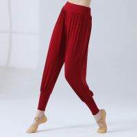 ㍿ Modern Dance Lantern Exercise Pants Loose Elastic Foot Clothes Male And Female Dancers Daily Basic Training Casual Yoga Pants