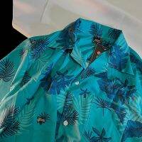 American retro sin city palm beach shirts men loose Cuba took tommy d sadie shirt with short sleeves