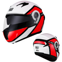 Motorcycle Helmet Mens Double Lens Personality Cool Full Face Helmet Full-covered Motorcycle Dual-use Hat