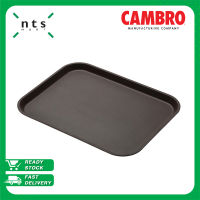 Cambro Non-Skid Tray ถาดเสิร์ฟถาดอาหาร ทรงเหลี่ยม (สีน้ำตาล) ถาดกันลื่น ผลิตจากไฟเบอร์กลาส เหมาะสำหรับร้านอาหาร ร้านเครื่องดื่ม บาร์ รุ่น 1520CT-138