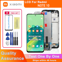 จอ LCD แบบดั้งเดิมทดสอบ100% สำหรับจอแสดงผล Xiaomi Redmi Note 10 5G ชุดหน้าจอสัมผัสดิจิไทเซอร์สำหรับ Redmi Note 10 5G Lcd