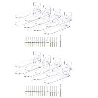 Floating Shoe Display Shelves for Wall Mount Set of 16,Clear Acrylic Floating Shelves for Showcase Sneaker Collection