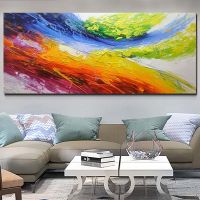 Barocco No Frame Hand Painted Mixed Color Abstract Canvas Oil Painting Wall Art Picture Living Room Bedroom Home Decor Drop Shipping