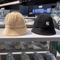 ♣❀❈ Bucket Hat ใหม่ หมวกบักเก็ต ผ้าลูกฟูก NY B แฟชั่นฤดูใบไม้ร่วง ฤดูหนาว สไตล์เรโทร สําหรับผู้หญิง และผู้ชาย