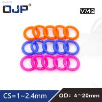 ✙ 10PCS / bag multicolor thickness CS1/1.5/1.9/2.4mm silicone rubber O-ring silicone / VMQ rubber gasket O ring Sealing ring