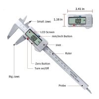 [QQL Hardware Tools]0 150มิลลิเมตรดิจิตอลเวอร์เนียคาลิปเปอร์6นิ้วอิเล็กทรอนิกส์ดิจิตอลจอแอลซีดีเวอร์เนียคาลิปเปอร์เวอร์เนียไมโครมิเตอร์ไม้บรรทัดอิเล็กทรอนิกส์เครื่องมือวัด