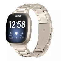 Staineless stalowy pasek dla Fitbit Versa 3 zespół metalowa bransoletka pas kobiety mężczyźni Watchband dla Fitbit Sense Versa4 opaska na rękę