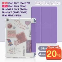 เคสไอแพด  เคส+ช่องใส่ปากกาiPad รุ่น 10.2 Gen7-8/รุ่น 10.5 Air3/รุ่น Mini2-3-4-5-6/รุ่น 9.7 Gen5-6 เคสแท็บเล็ต