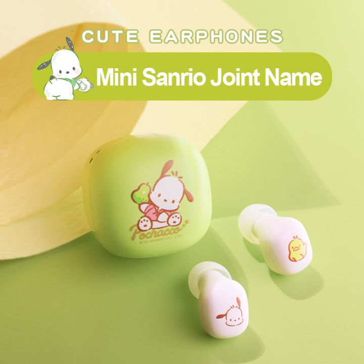 sanrio-s10เสียง-hifi-หูฟังเอียบัดไร้สายหูฟังบลูทูธมินิน่ารักรุ่น-พร้อมสายคล้อง-bluetooth5-1แบตเตอรี่อายุการใช้งานยาวนานกันน้ำกันเหงื่อ-kulomi-cinnamon-pochacco