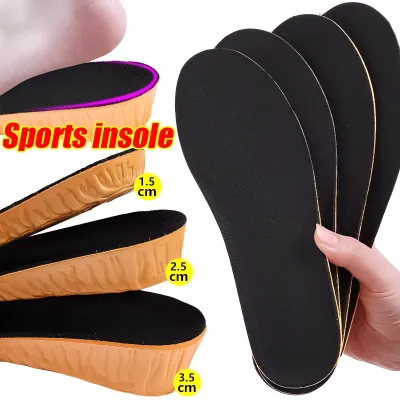 Invisible Height Increase Insoles for Women Men 1.5-3.5cm Orthopedic Memory Foam Shoes Pad Breathable Foot Care Insole Elastic