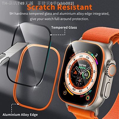 【CW】✎  Tempered Glass for Ultra 49mm Protector Metal Frame Anti-Scratch IWatch 8 Accessories