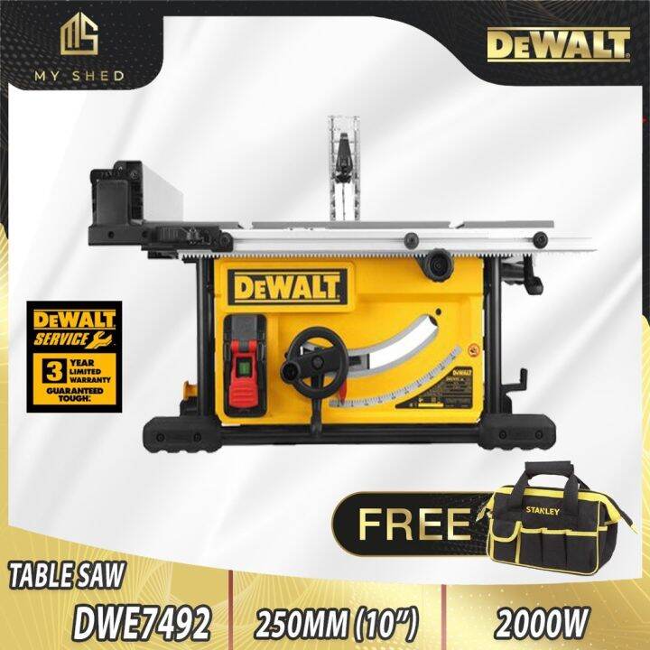 Dewalt DWE7492-B1 2000W 250mm ( 10" ) Table Saw ( DWE7492 ) | Lazada